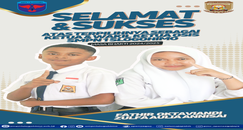 Selamat Kepada Ketua dan Wakil Ketua OSIS Terpilih